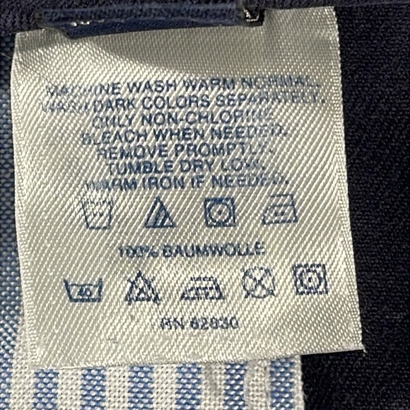 Lands' End mens navy blue rugged double pleated expandable 8.5" shorts - size 36 - Picture 6 of 12